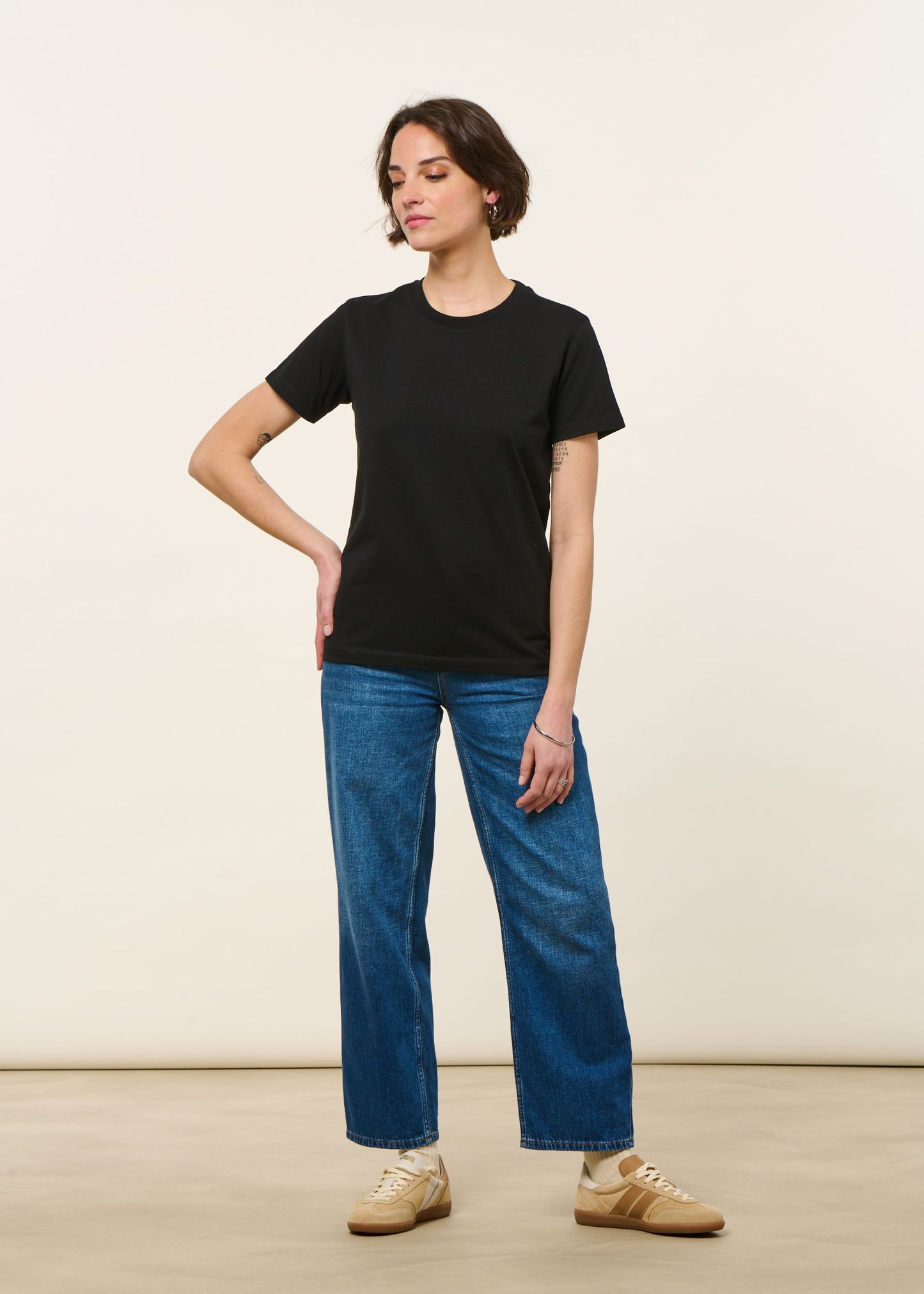 T-shirt en coton bio | noir | Noir