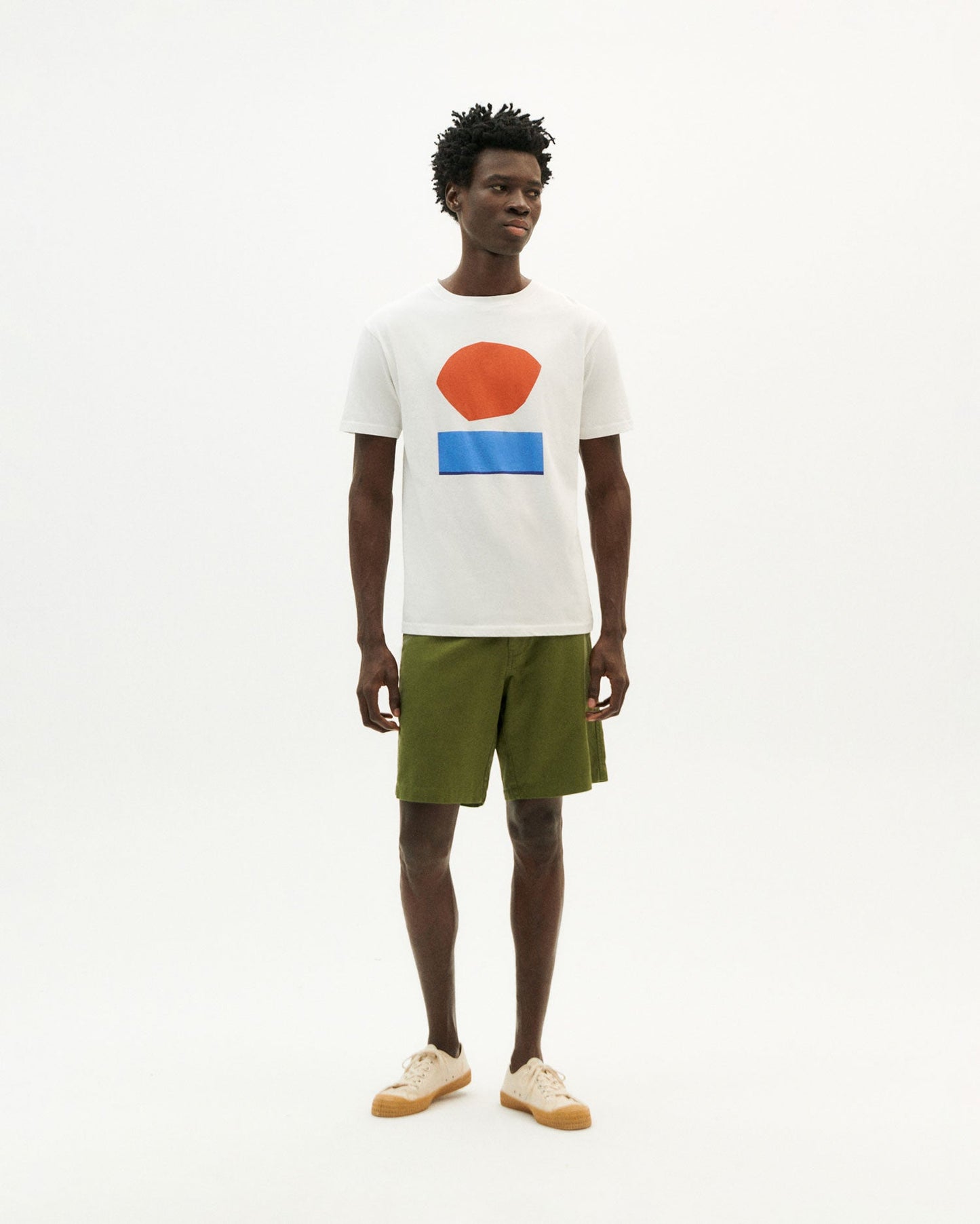 T-shirt blanc imprimé en coton bio - Artedecer tshirt