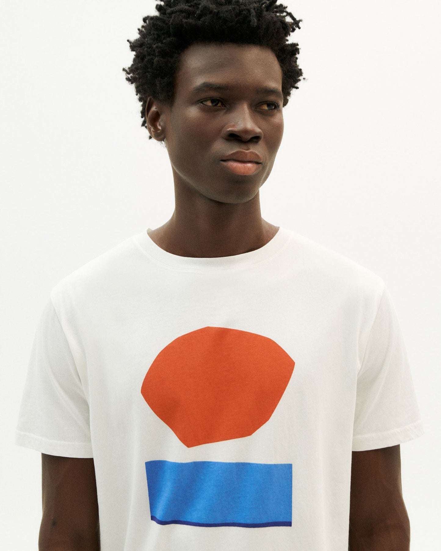 T-shirt blanc imprimé en coton bio - Artedecer tshirt