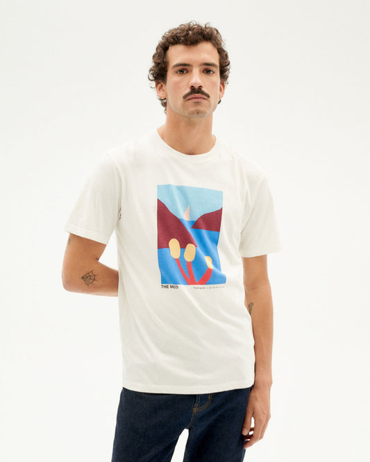 T-shirt imprimé en coton bio - The med tshirt