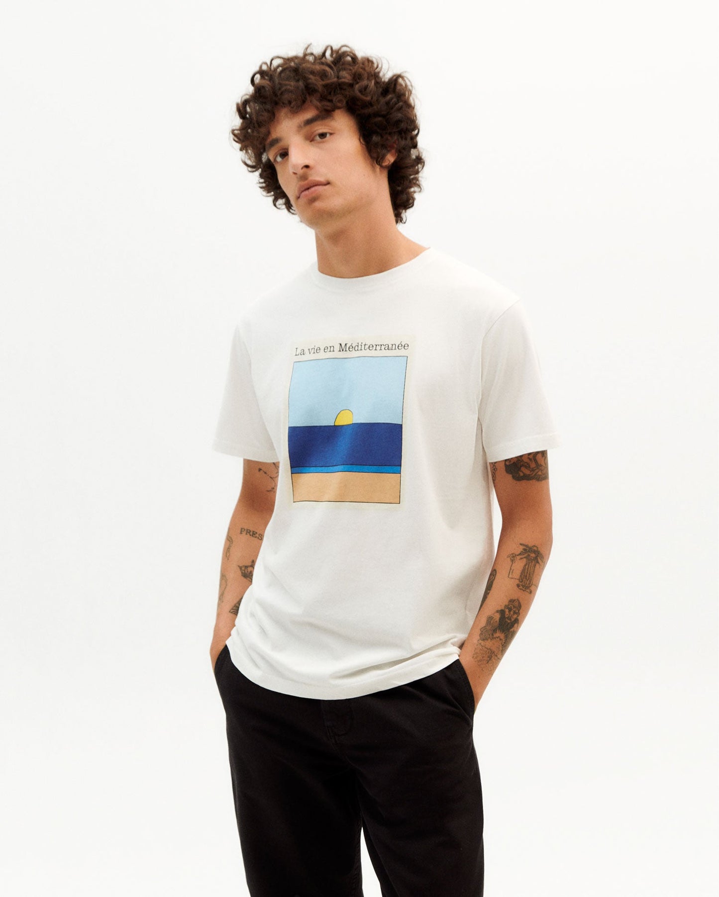 T-shirt imprimé en coton bio - La Vie tshirt