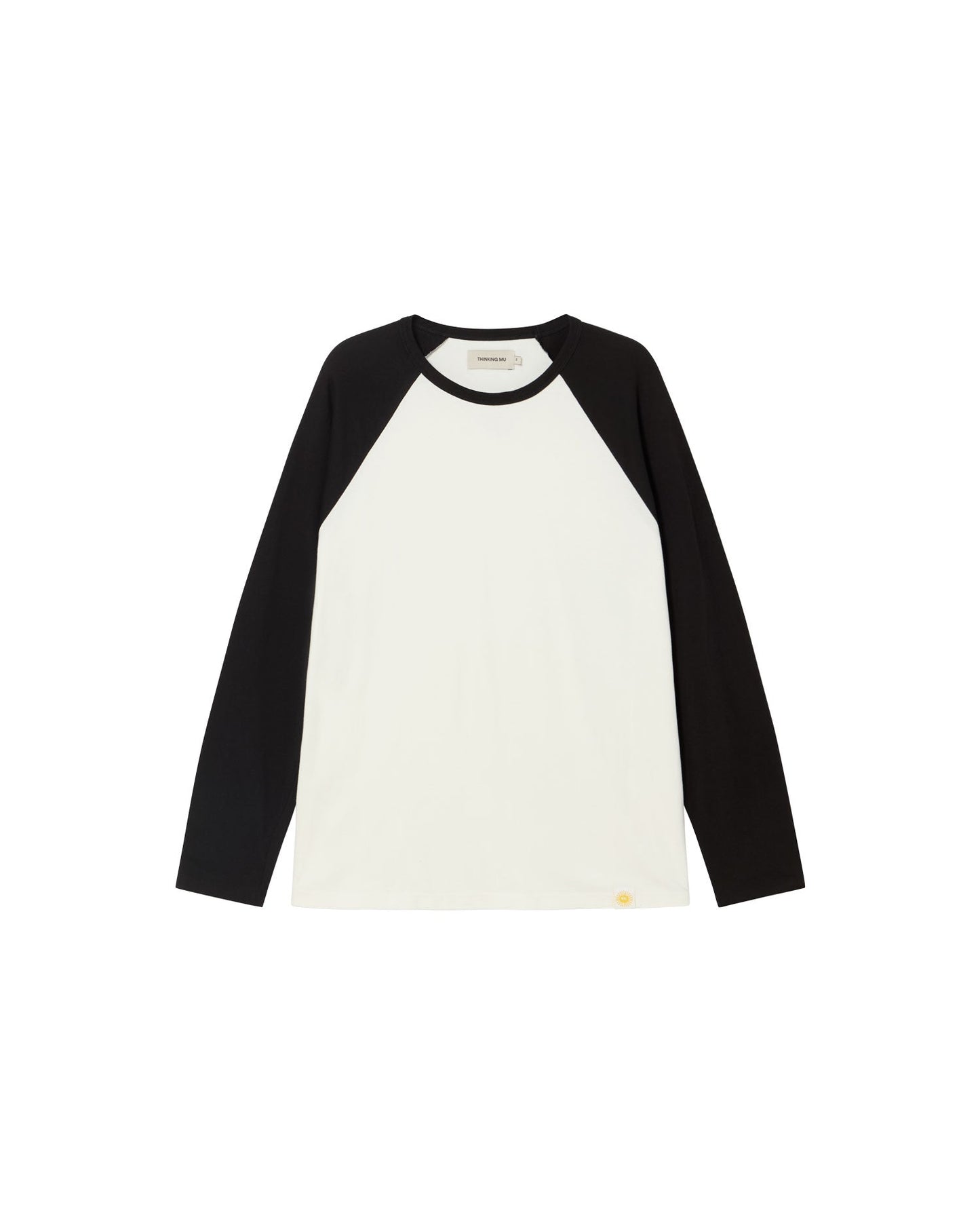 T-shirt manches longues bicolore en coton bio -black baseball l/s t-shirt