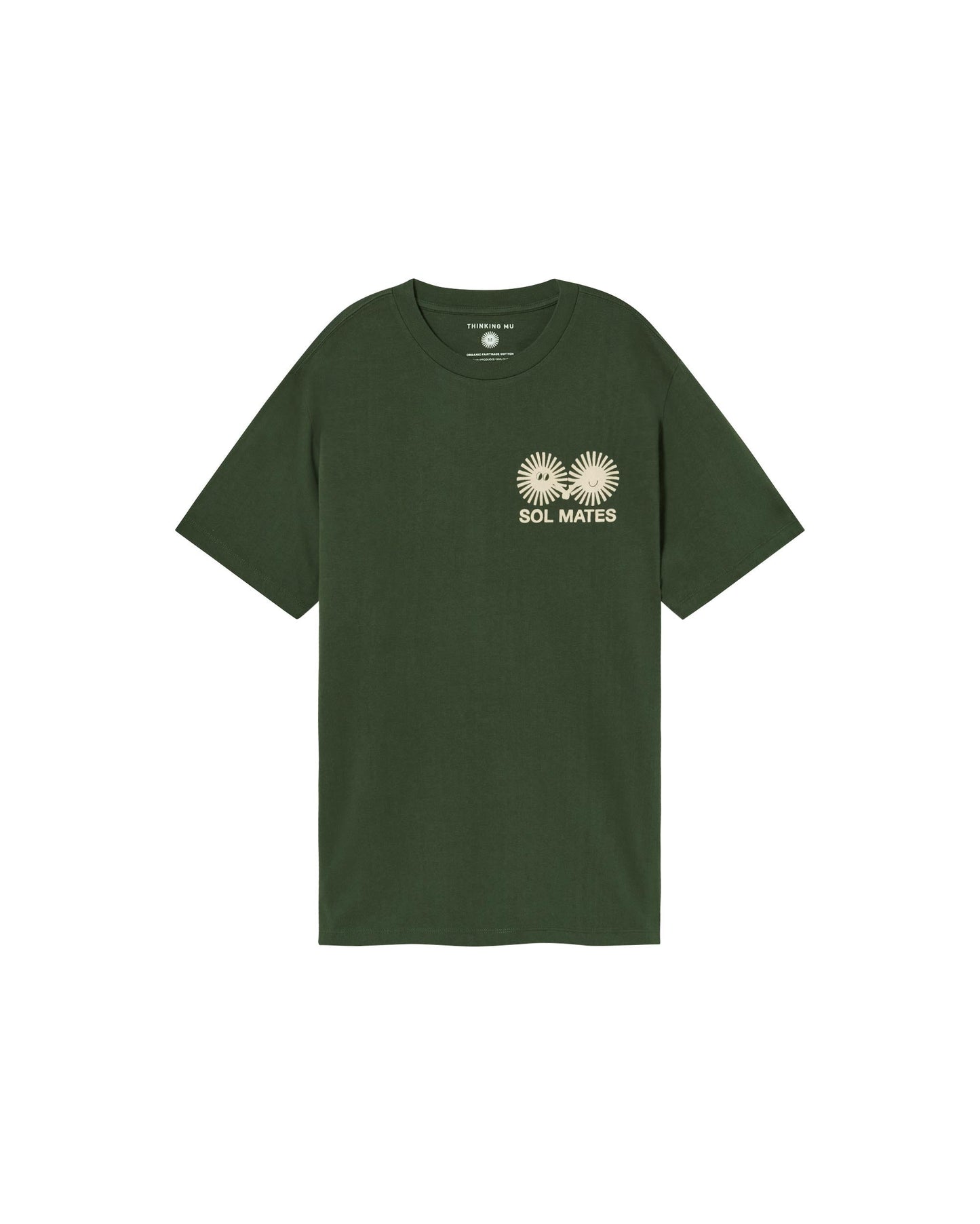 T-shirt imprimé en coton bio | vert "sol mates t-shirt - green"