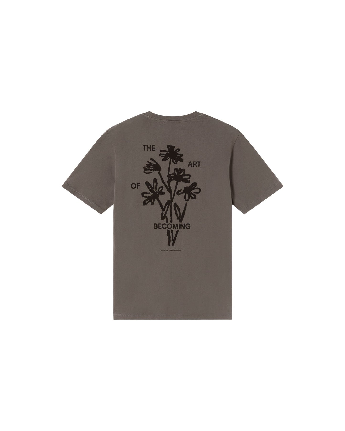 T-shirt en coton bio | gris "pavement becoming back t-shirt grey"