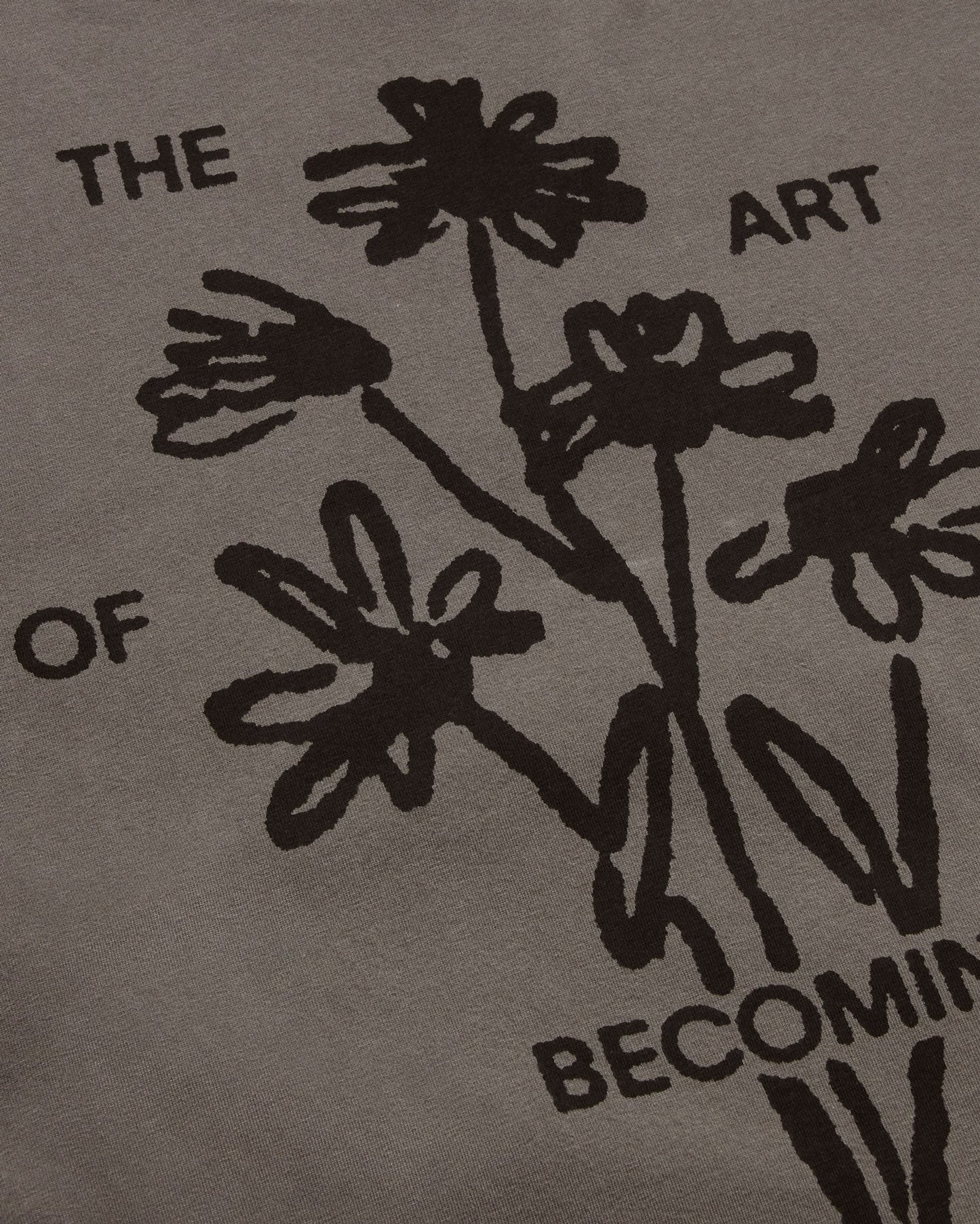 T-shirt en coton bio | gris "pavement becoming back t-shirt grey"