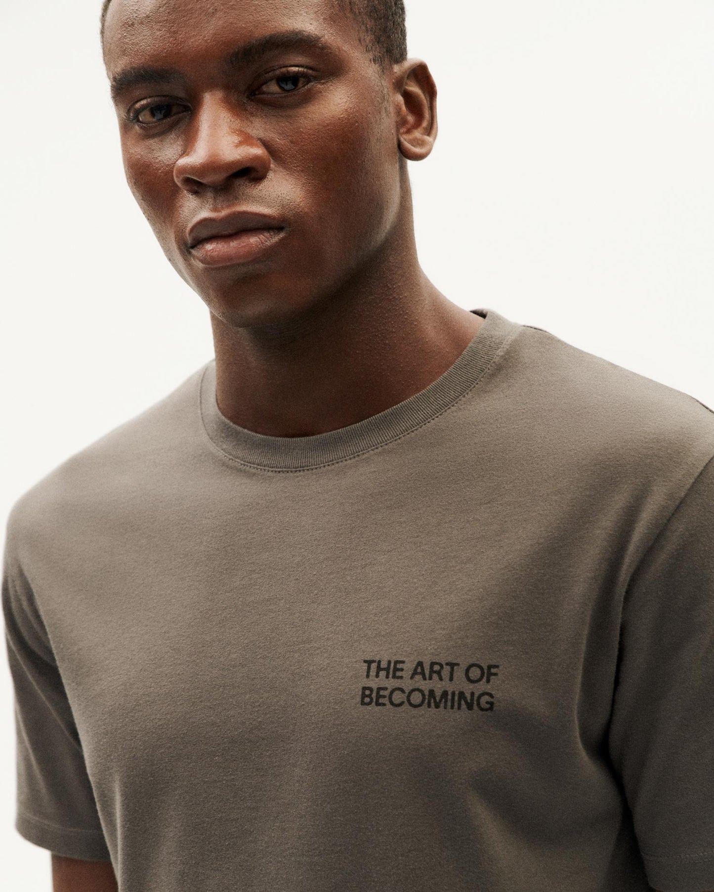 T-shirt en coton bio | gris "pavement becoming back t-shirt grey"