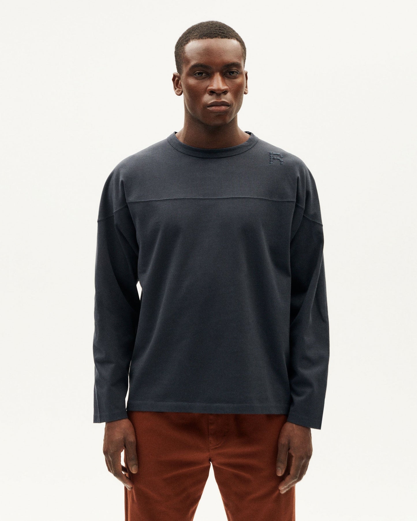 T-shirt imprimé en coton bio | gris "grafito brady t-shirt"