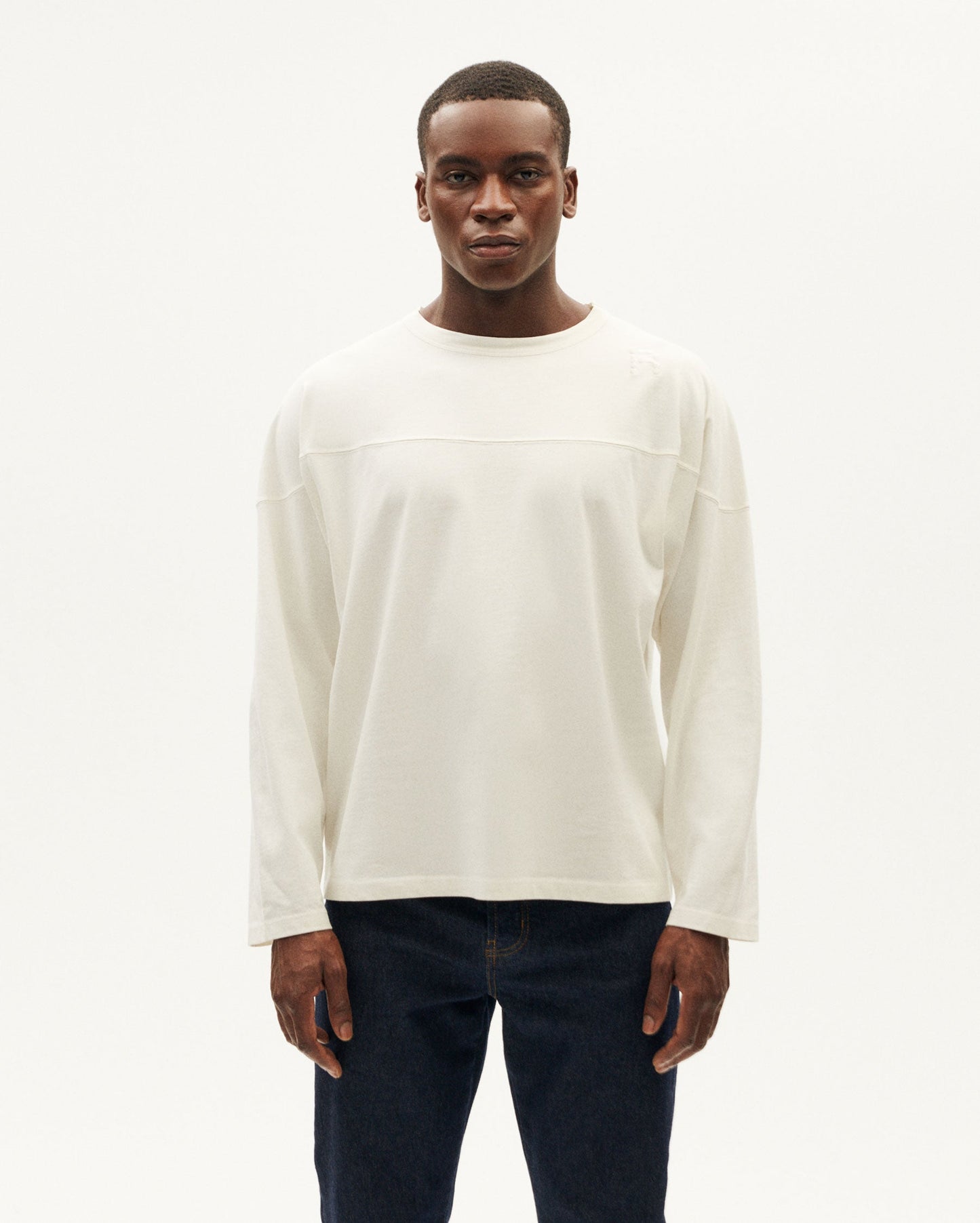 T-shirt manches longues en coton bio | blanc "white brady t-shirt"