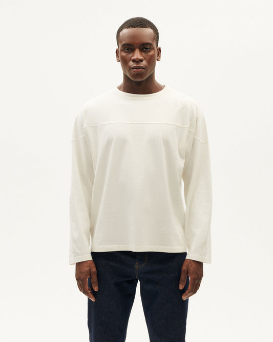 T-shirt manches longues en coton bio | blanc "white brady t-shirt"
