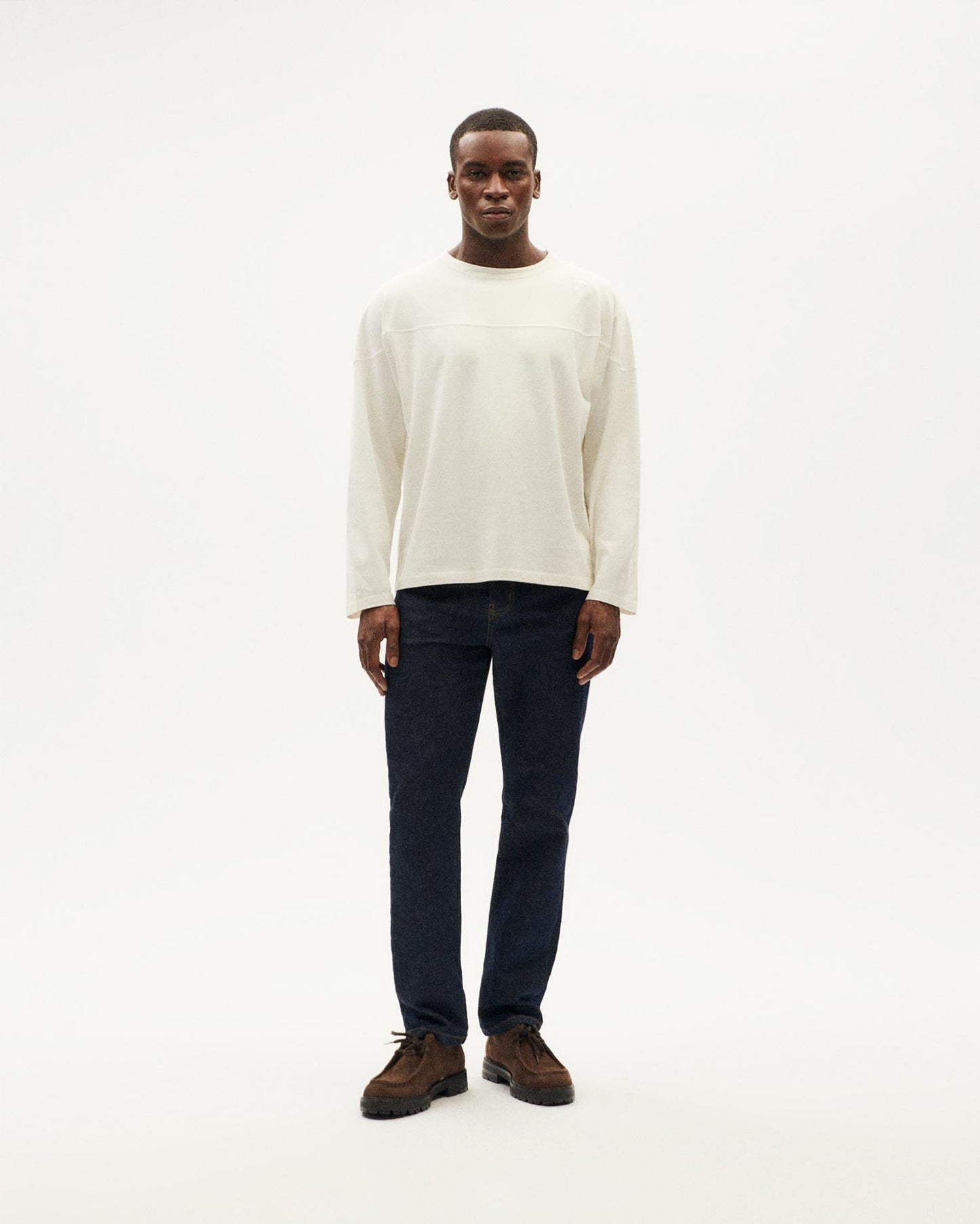 T-shirt manches longues en coton bio | blanc "white brady t-shirt"