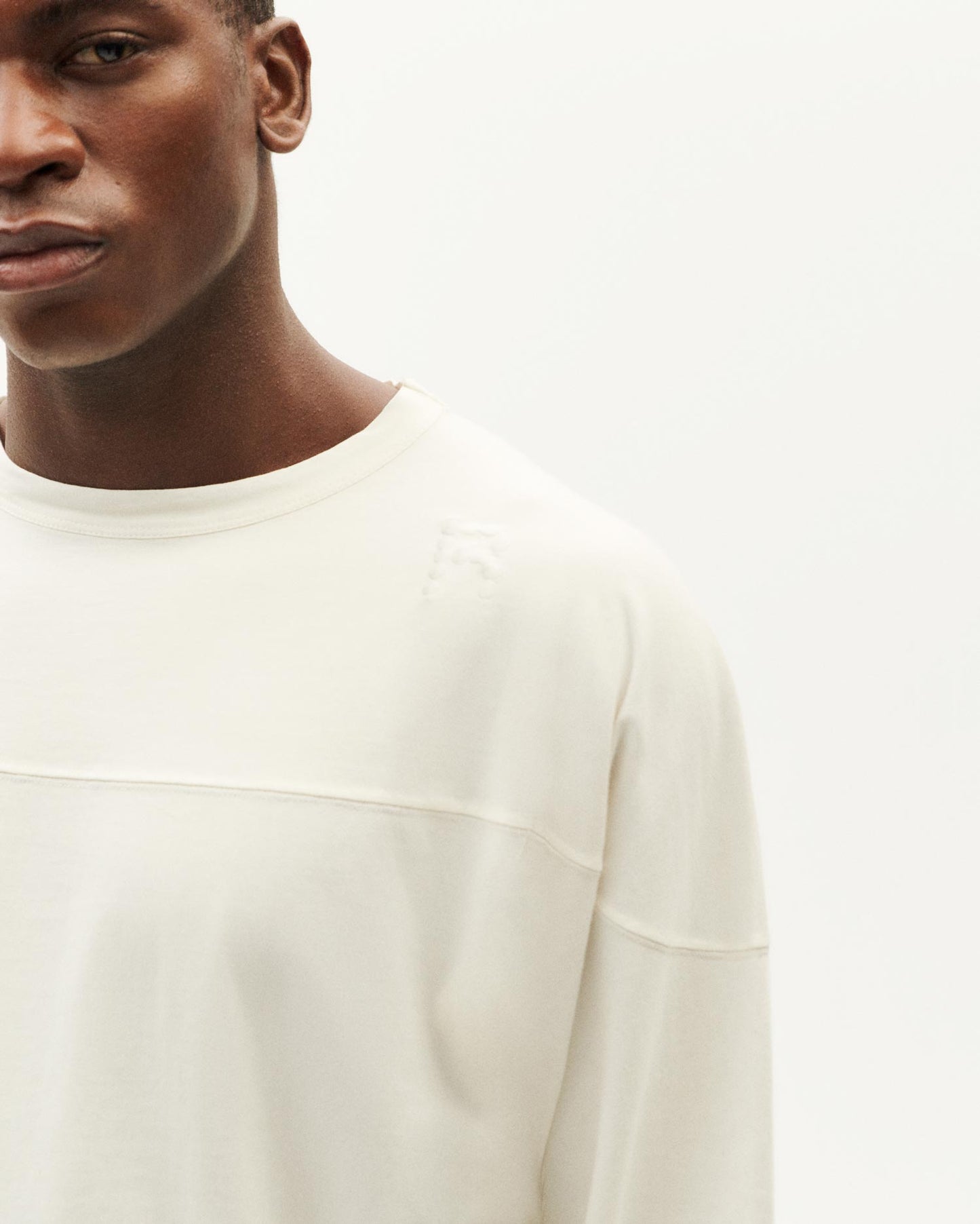T-shirt manches longues en coton bio | blanc "white brady t-shirt"