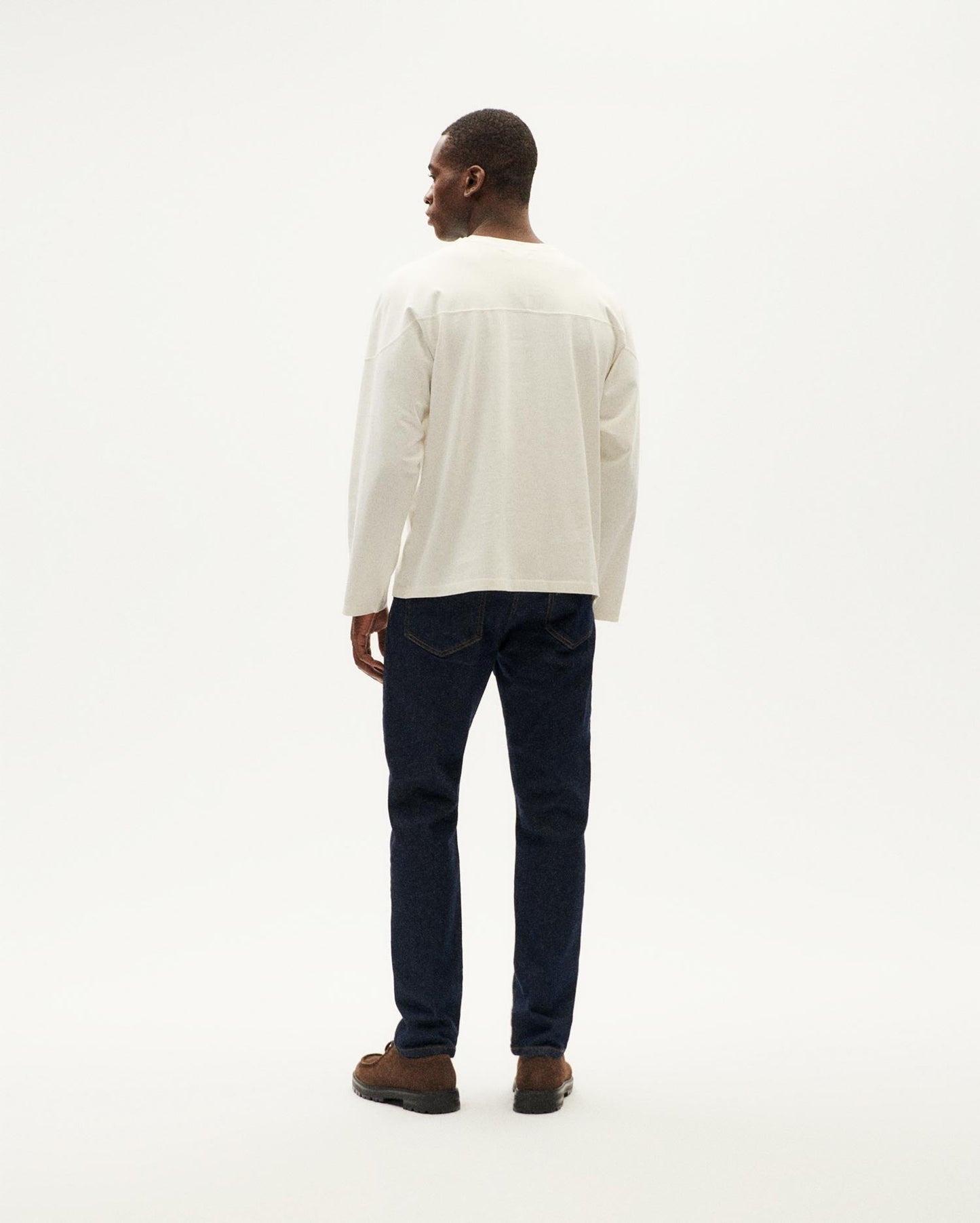 T-shirt manches longues en coton bio | blanc "white brady t-shirt"