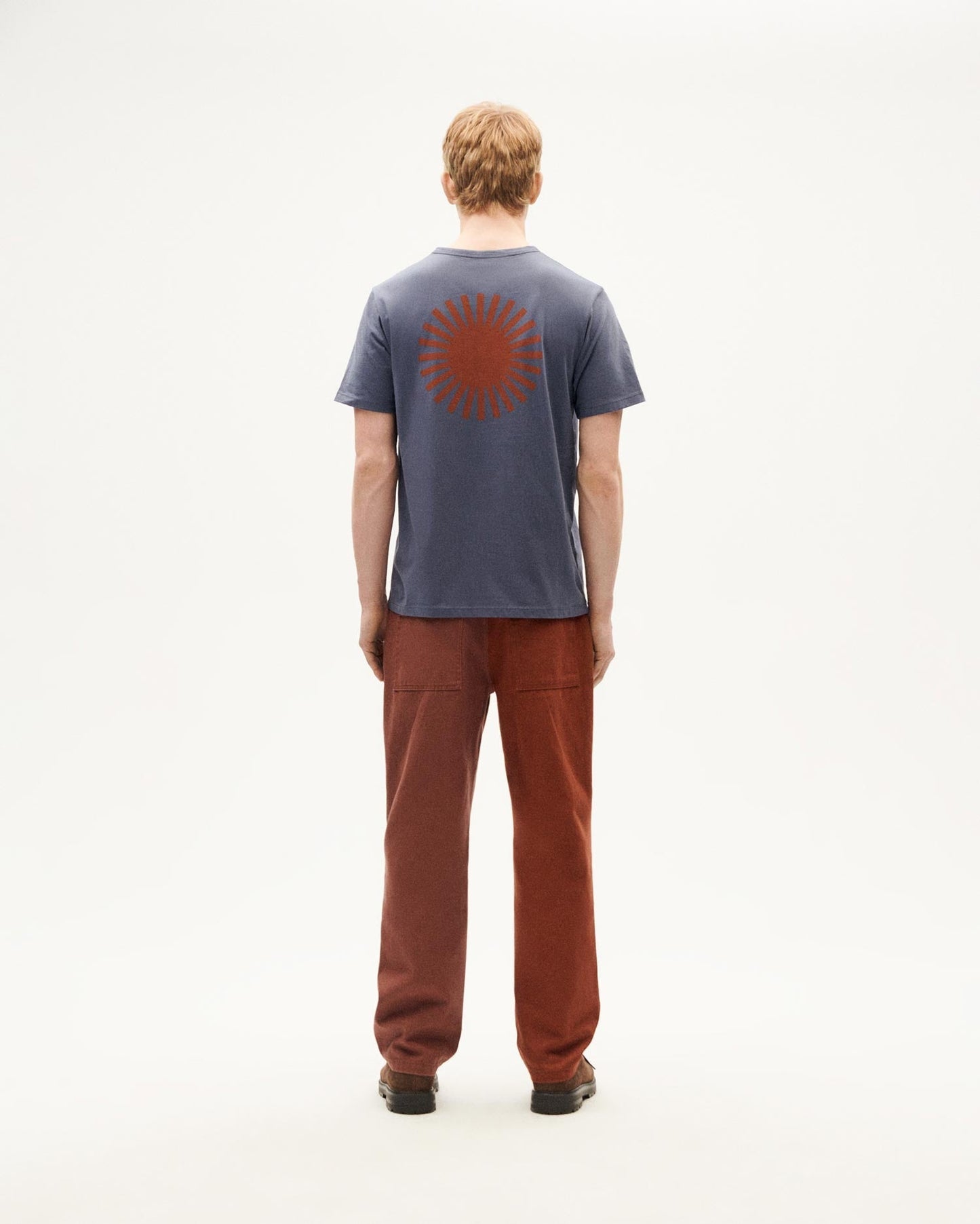 T-shirt imprimé en coton bio | bleu "sol sea t-shirt - blue"