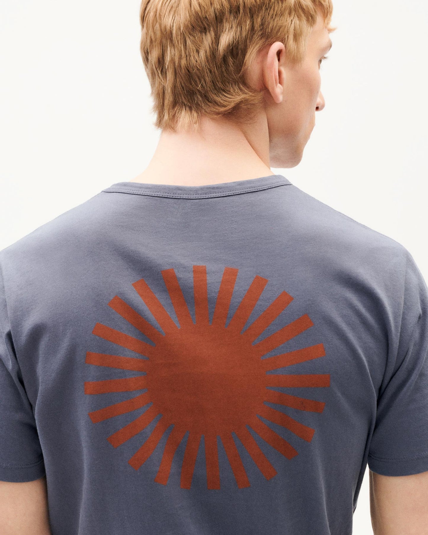 T-shirt imprimé en coton bio | bleu "sol sea t-shirt - blue"