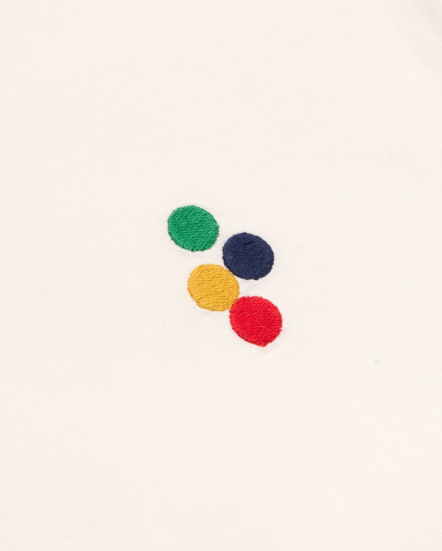 T-shirt brodé en coton bio | blanc "bubbles white t-shirt"
