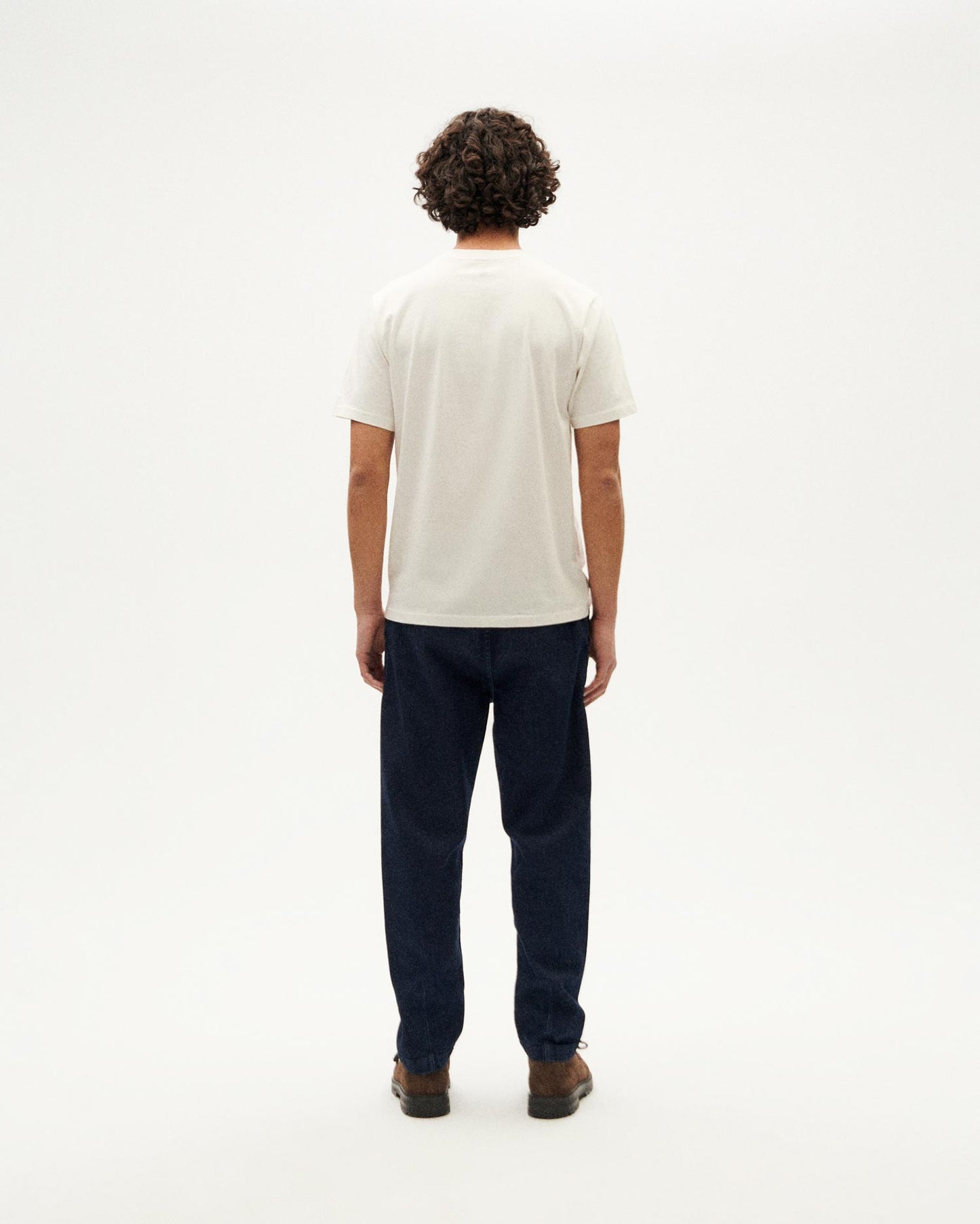 T-shirt brodé en coton bio | blanc "bubbles white t-shirt"