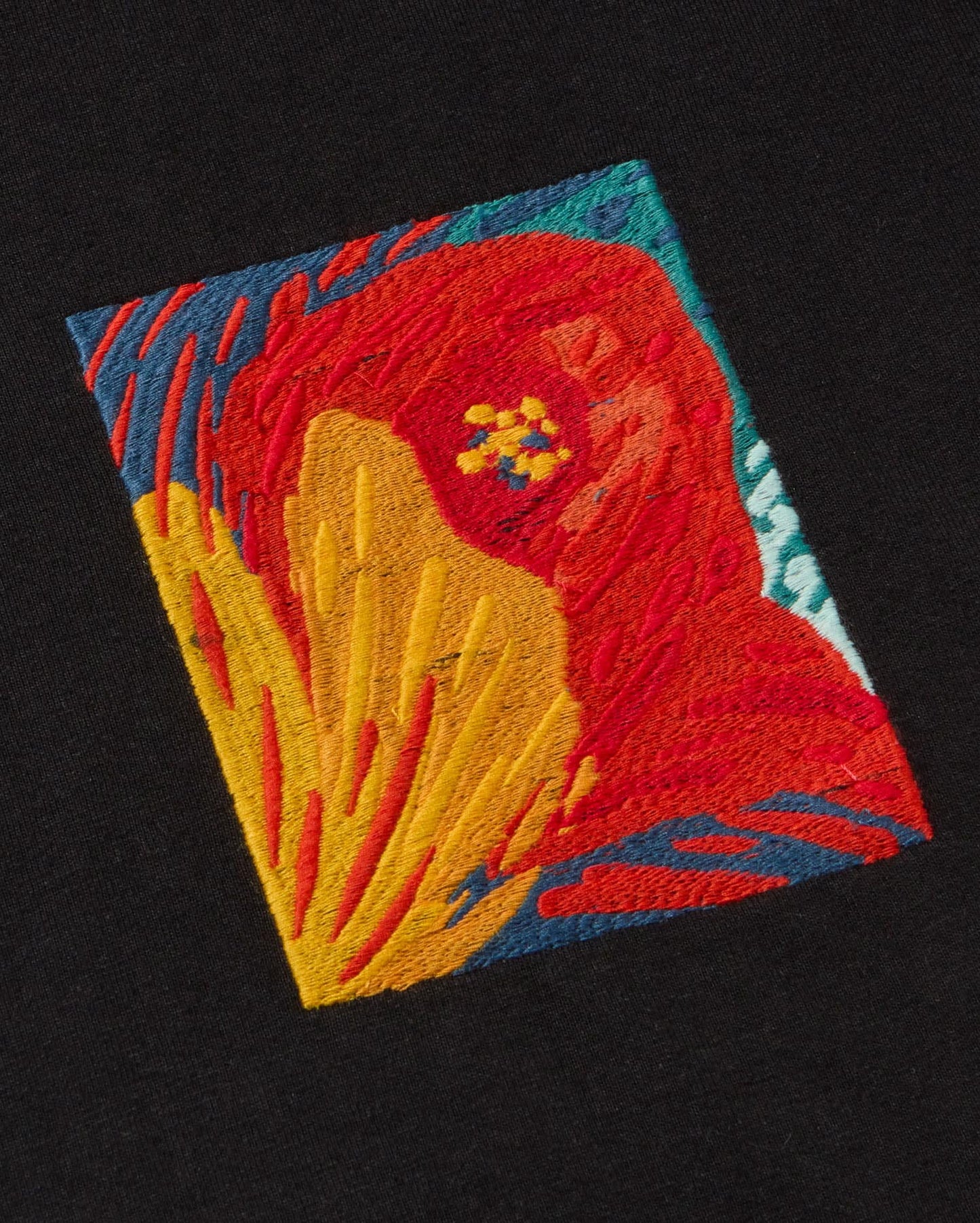 T-shirt imprimé en coton biologique | noir "abstract zach tee - black"