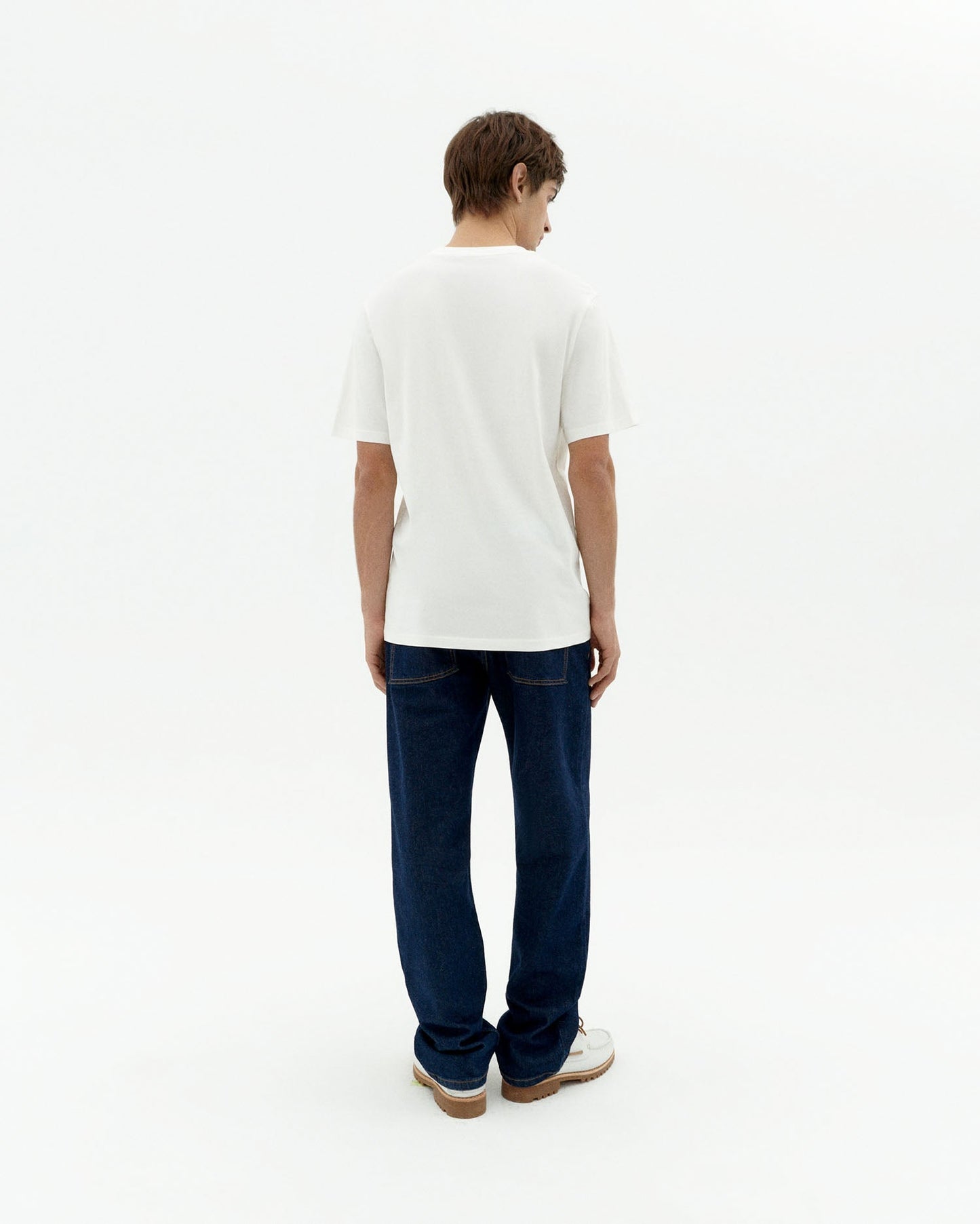 T-shirt imprimé en coton bio | blanc "air zach tee - white"