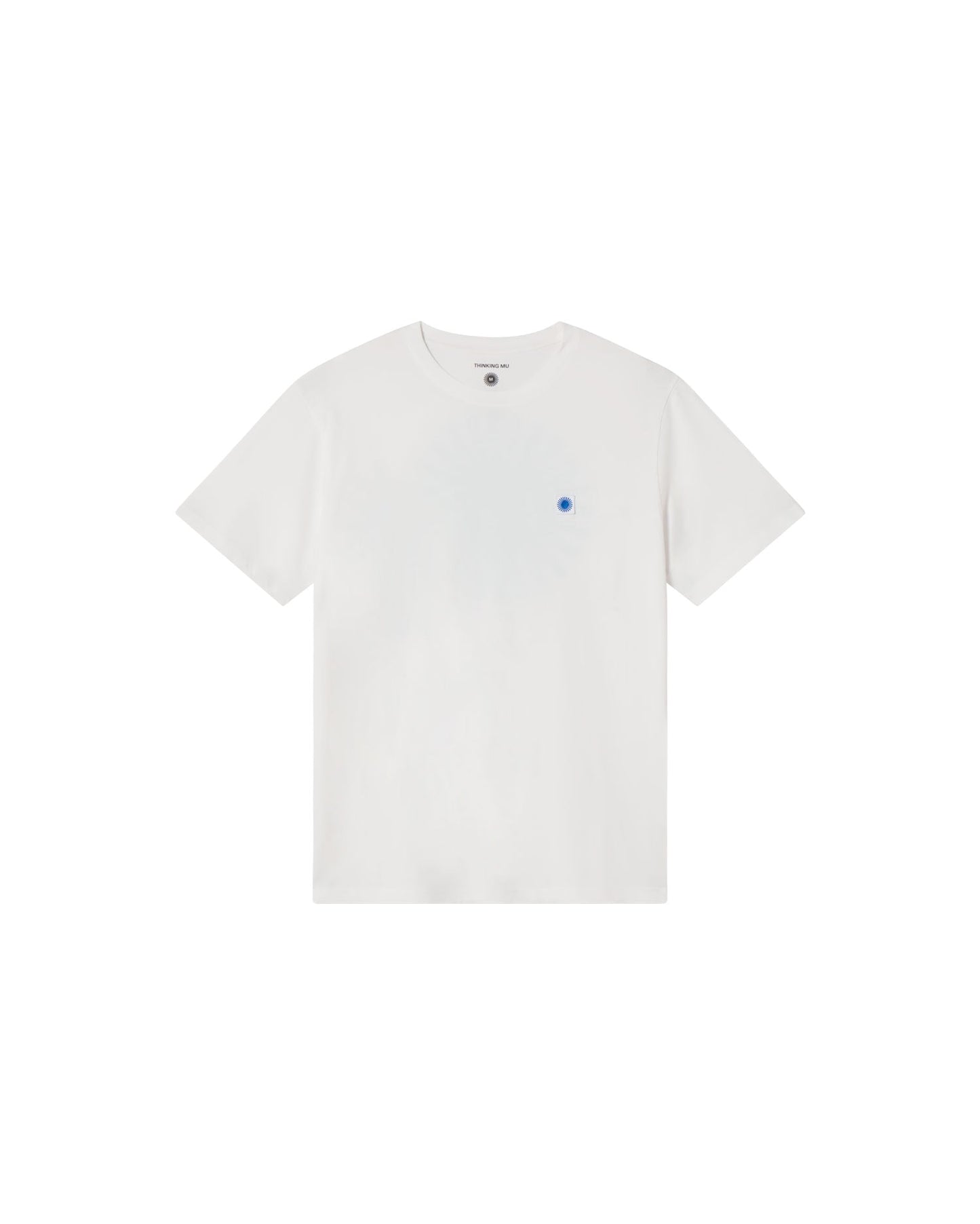T-shirt imprimé en coton bio | blanc "sol contrast white tee - white"