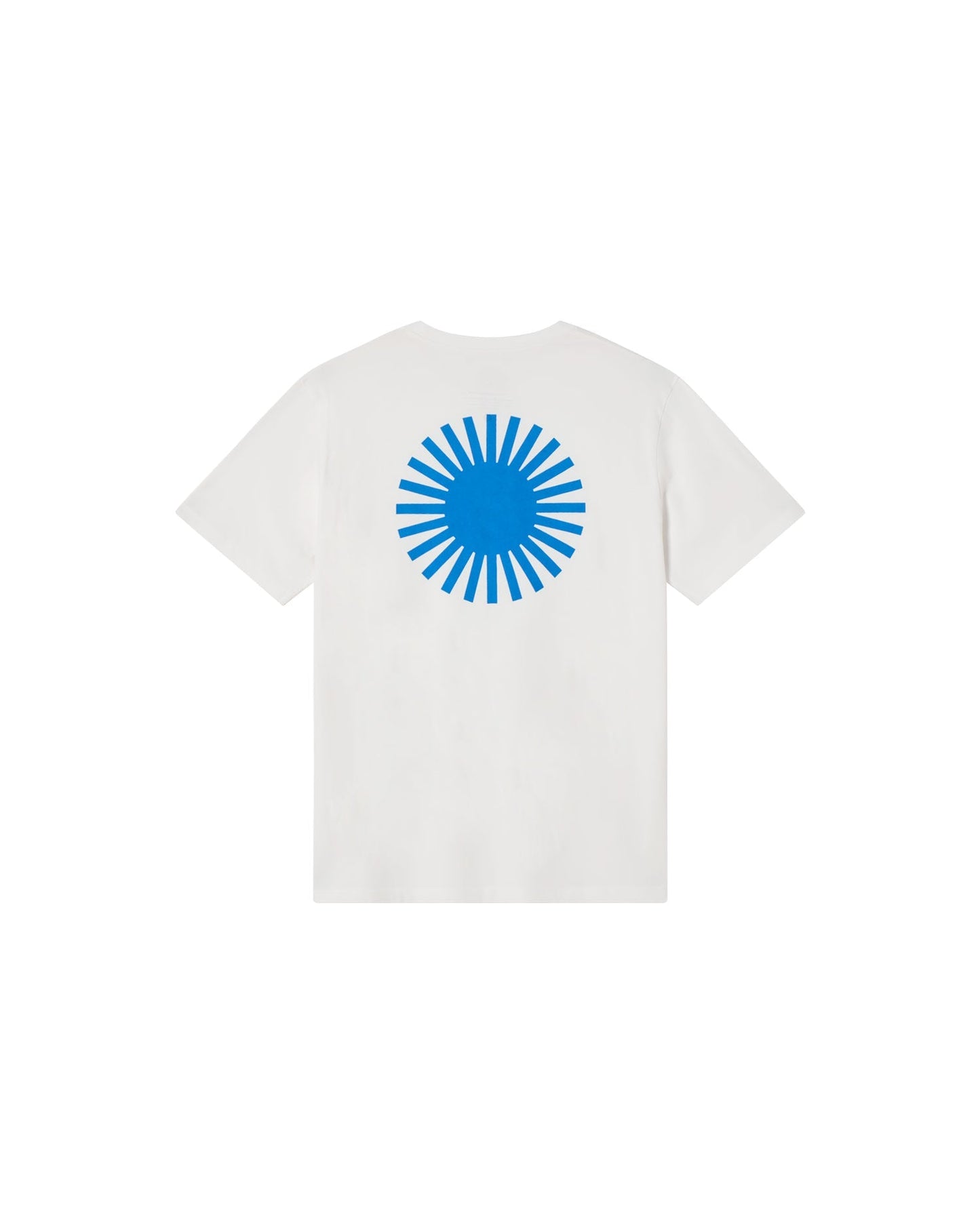 T-shirt imprimé en coton bio | blanc "sol contrast white tee - white"