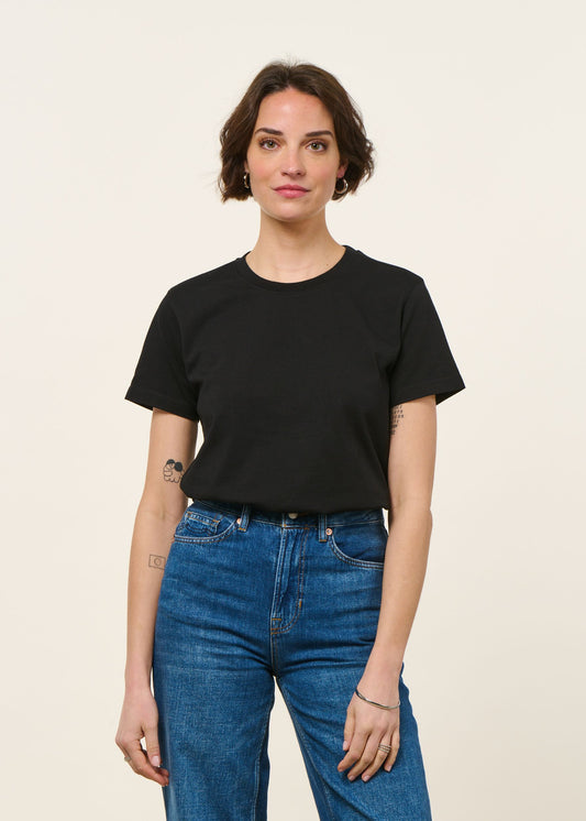 T-shirt en coton bio | noir | Noir