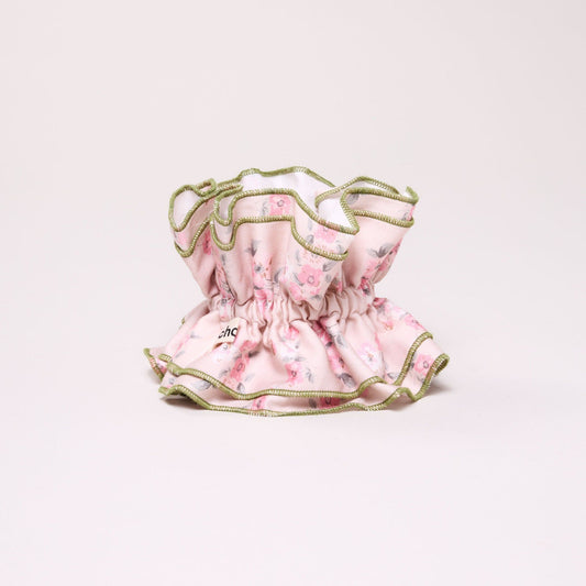Maxi Chouchou en matière upcyclée | rose à fleurs  | Rose