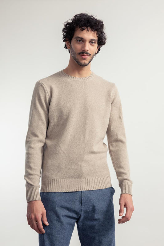 Pull en cachemire recyclé | beige "romeo - beige sabbia"