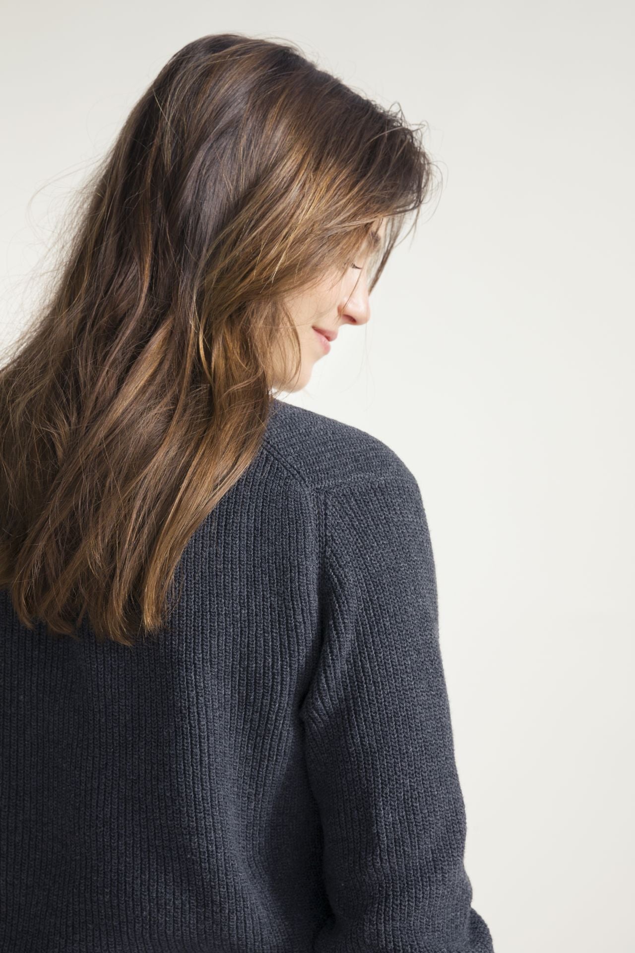 Pull en coton bio et recyclé | gris "maglia donna cotone rigenerato olga"