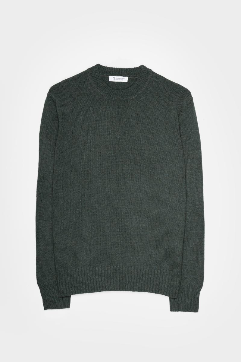 Pull en cachemire recyclé  | vert "edda - verde muschio"
