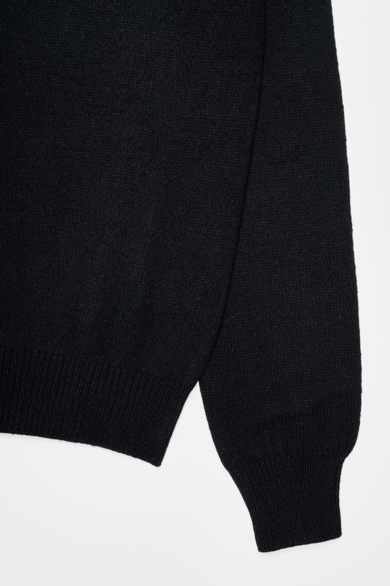 Pull col montant en cachemire recyclé | noir "clemente - nero ardesia"