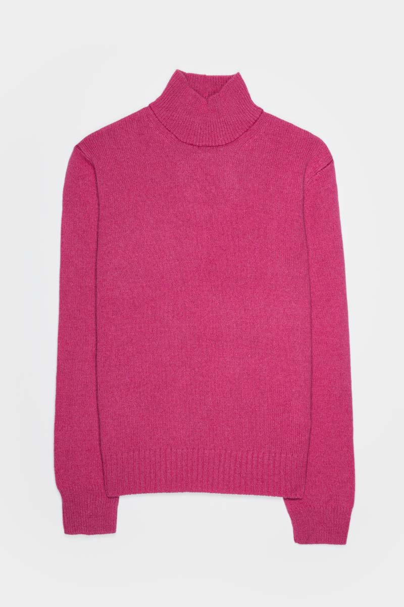 Pull en cachemire recyclé | rose "ada - rosa rabarbaro"