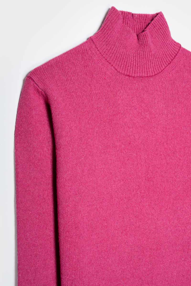 Pull en cachemire recyclé | rose "ada - rosa rabarbaro"