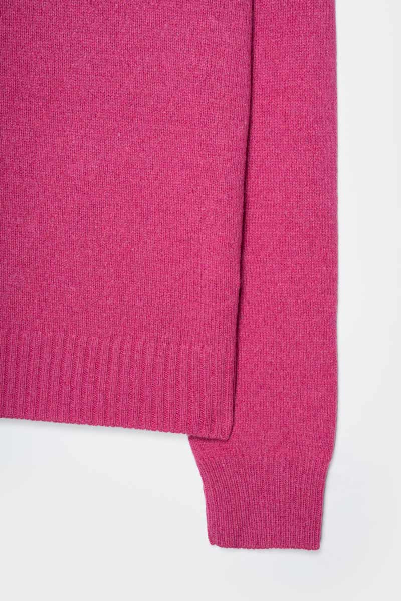 Pull en cachemire recyclé | rose "ada - rosa rabarbaro"