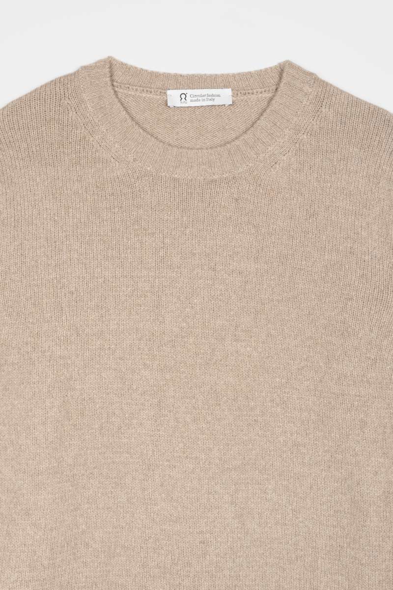 Pull en cachemire recyclé | beige "romeo - beige sabbia"