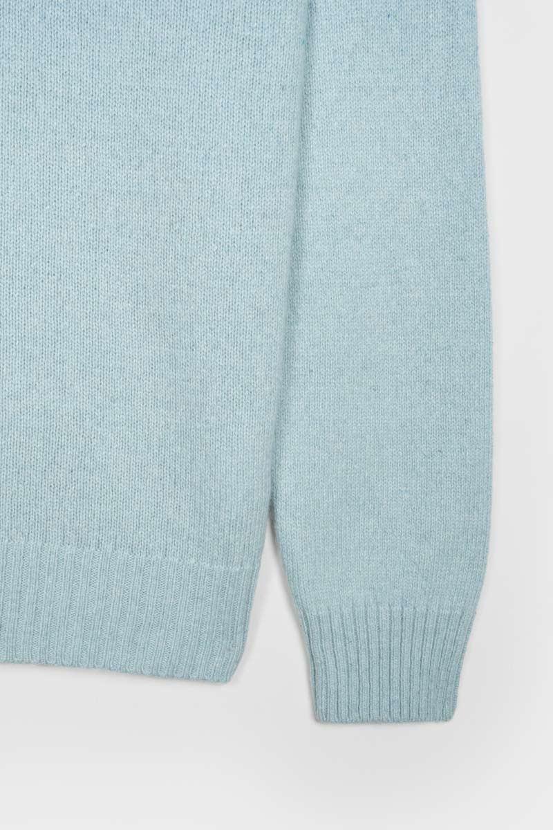 Pull en cachemire recyclé | bleu "romeo - azzurro plumbago"