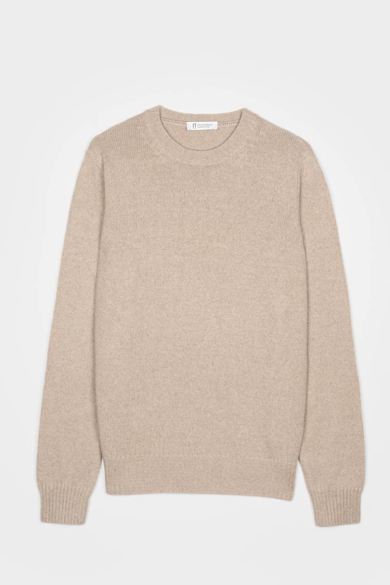 Pull en cachemire recyclé | beige "romeo - beige sabbia"