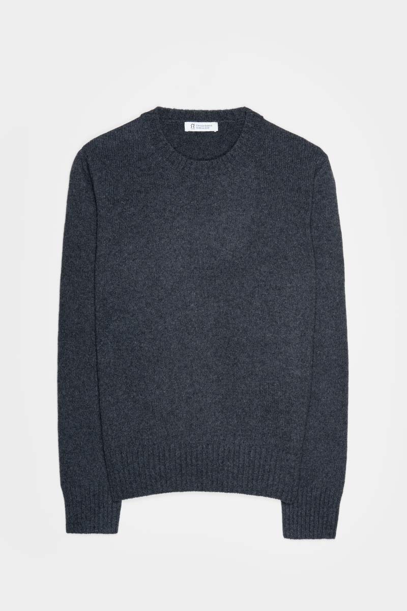Pull en laine recyclée | gris "laura - grigio carbone"