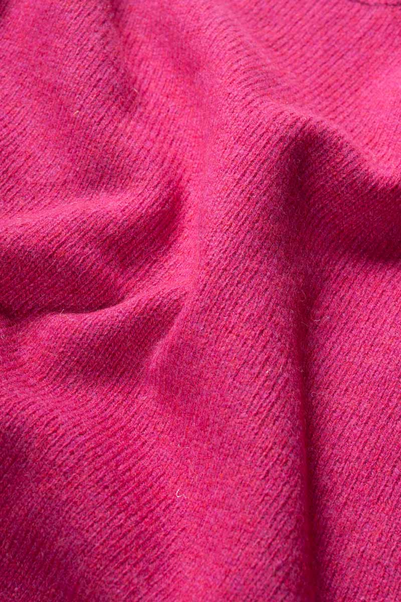 Pull en laine recyclée | rose "laura - rosa ciclamino"