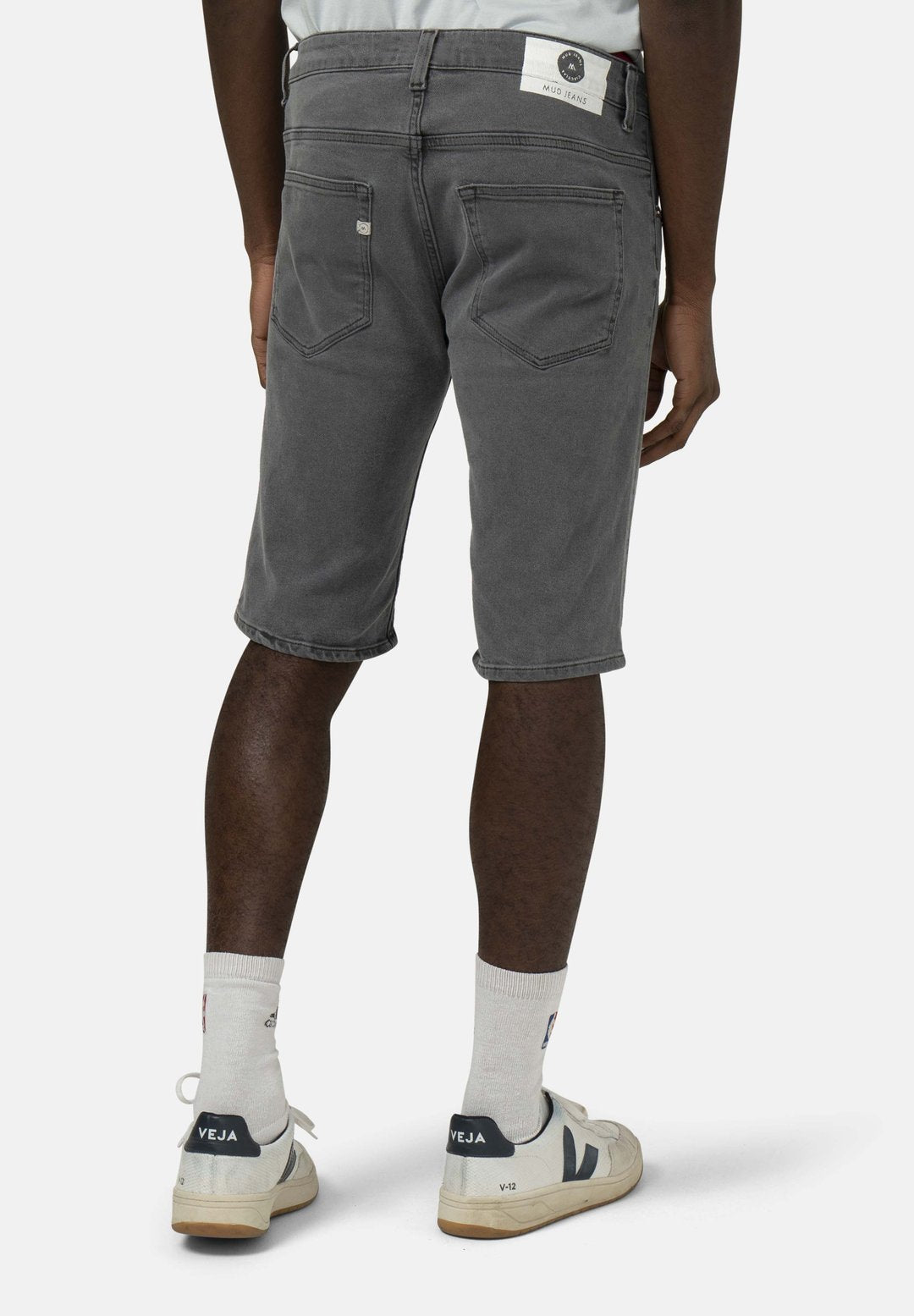 Short en jean gris en coton bio et coton recyclé - Simon
