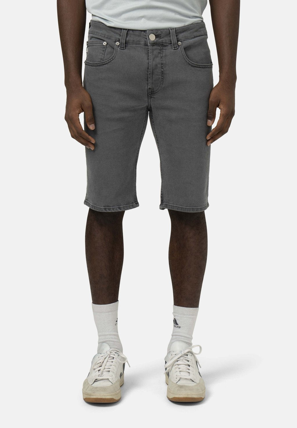 Short en jean gris en coton bio et coton recyclé - Simon