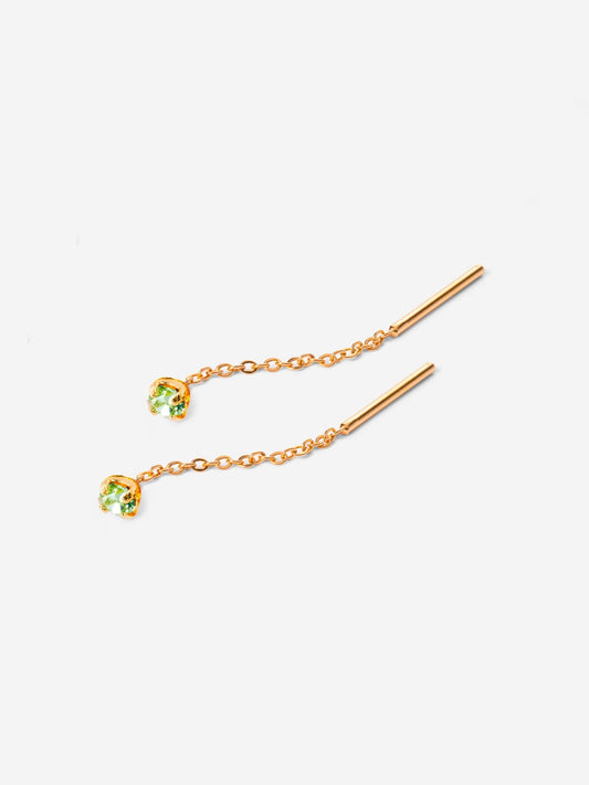 Boucles d'oreilles en plaqué or certifié | doré "paire marius chrysolite"
