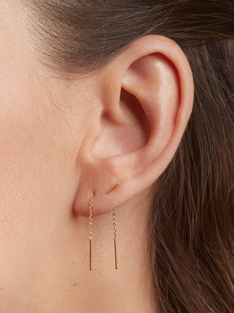 Paire de boucles d'oreilles en or certifié | marius - or