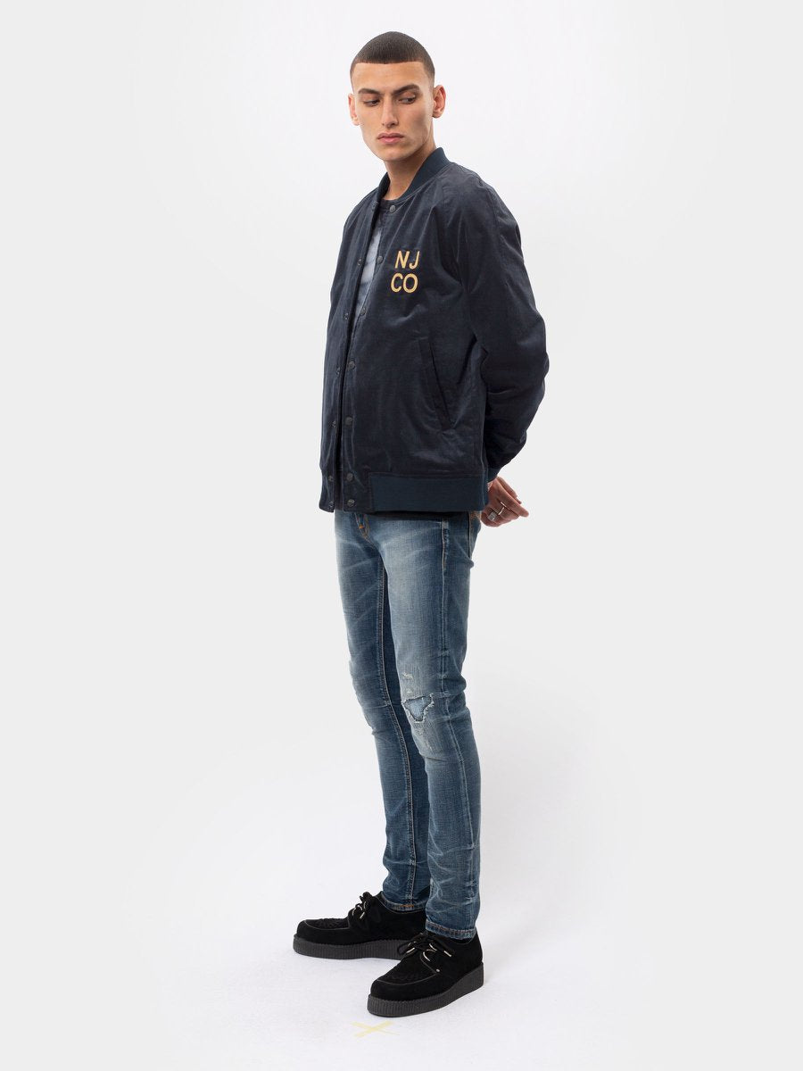 Veste bomber marine en coton bio - Mark