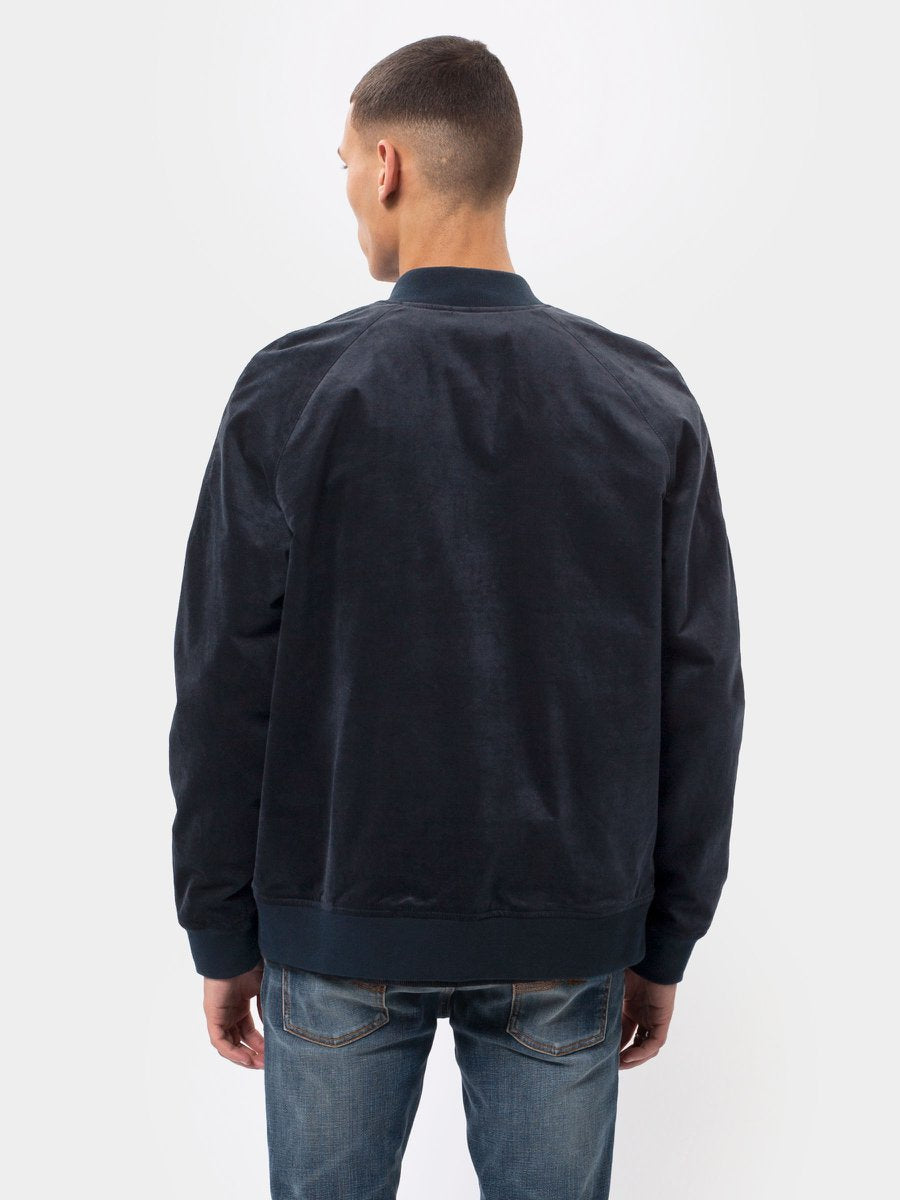 Veste bomber marine en coton bio - Mark