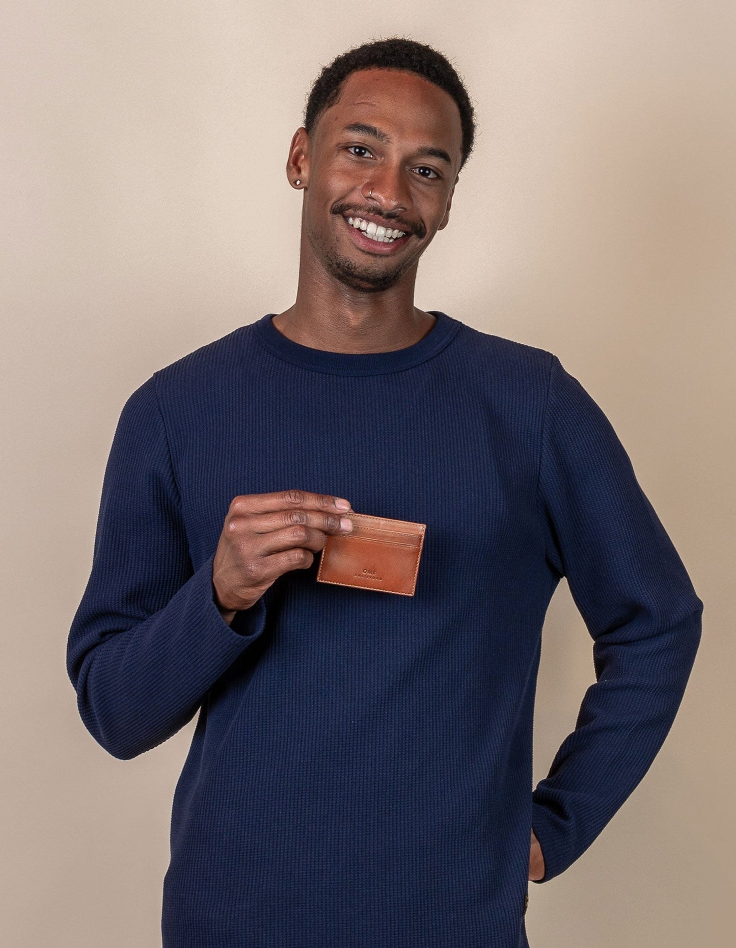 Porte-cartes en cuir certifié | Cognac "mark's cardcase cognac"