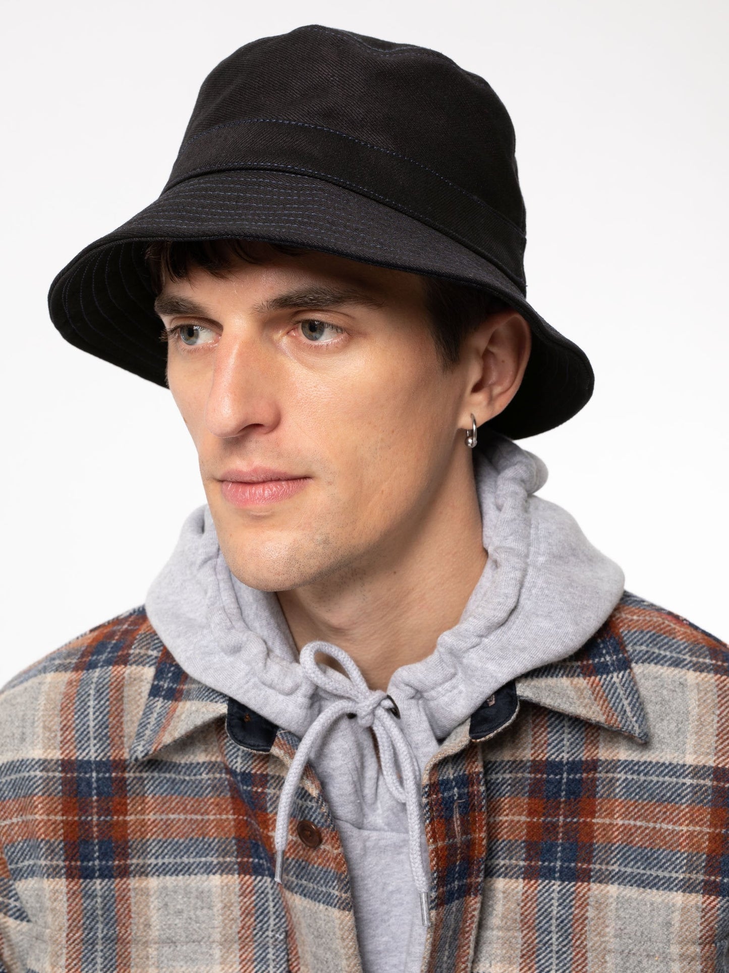 Bob noir en coton bio - Martinsson Denim Bucket Hat Indigo