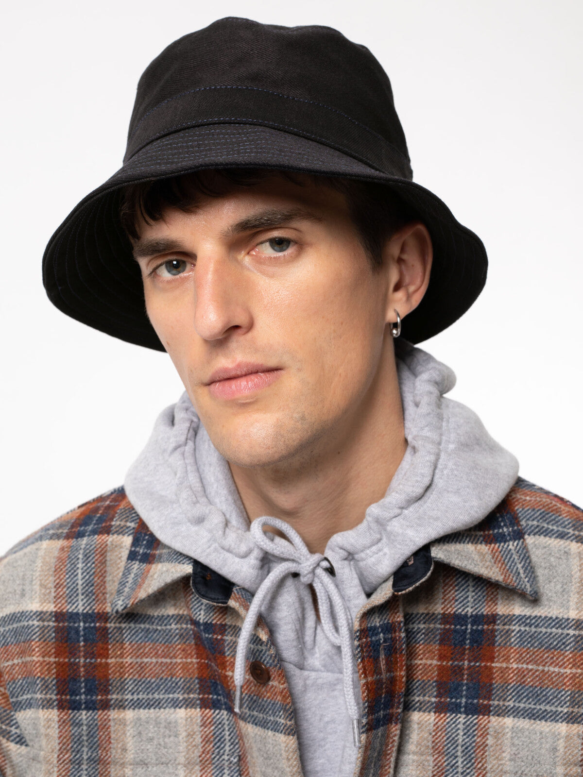 Bob noir en coton bio - Martinsson Denim Bucket Hat Indigo