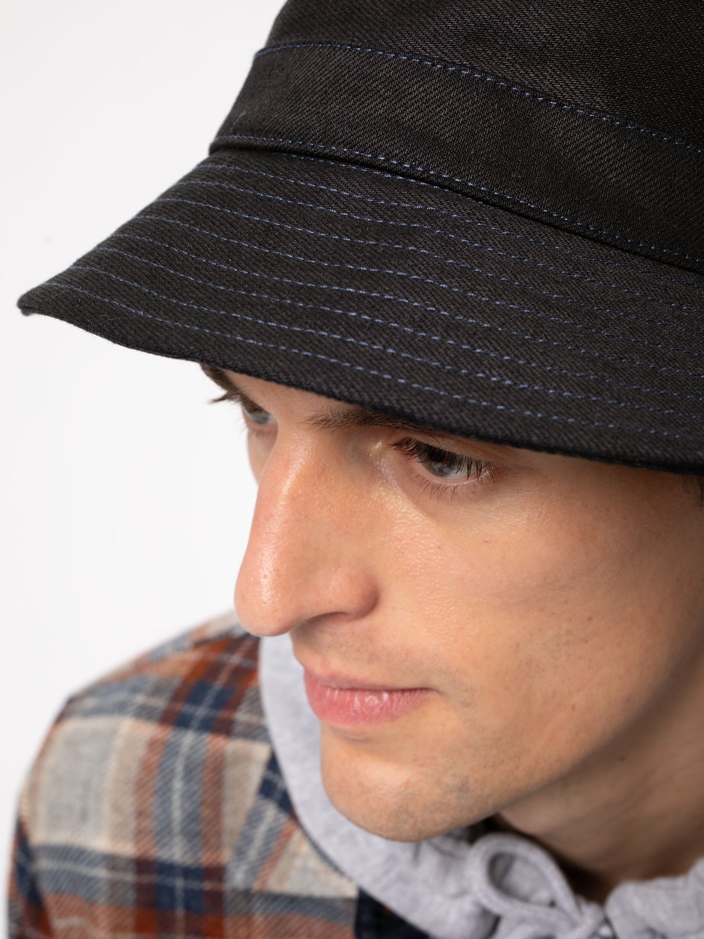 Bob noir en coton bio - Martinsson Denim Bucket Hat Indigo