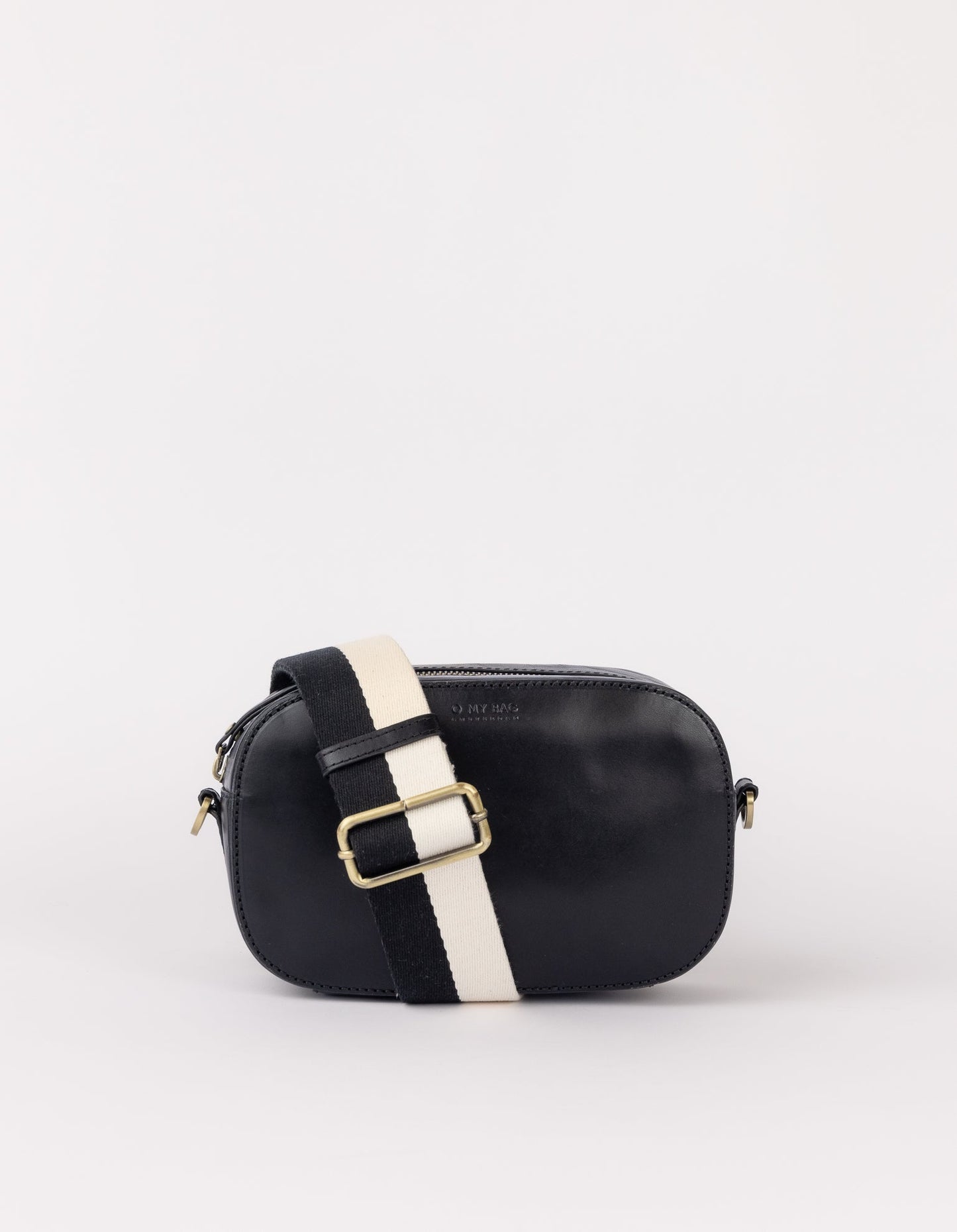 Sac à main en cuir certifié | noir "maya - black classic leather"