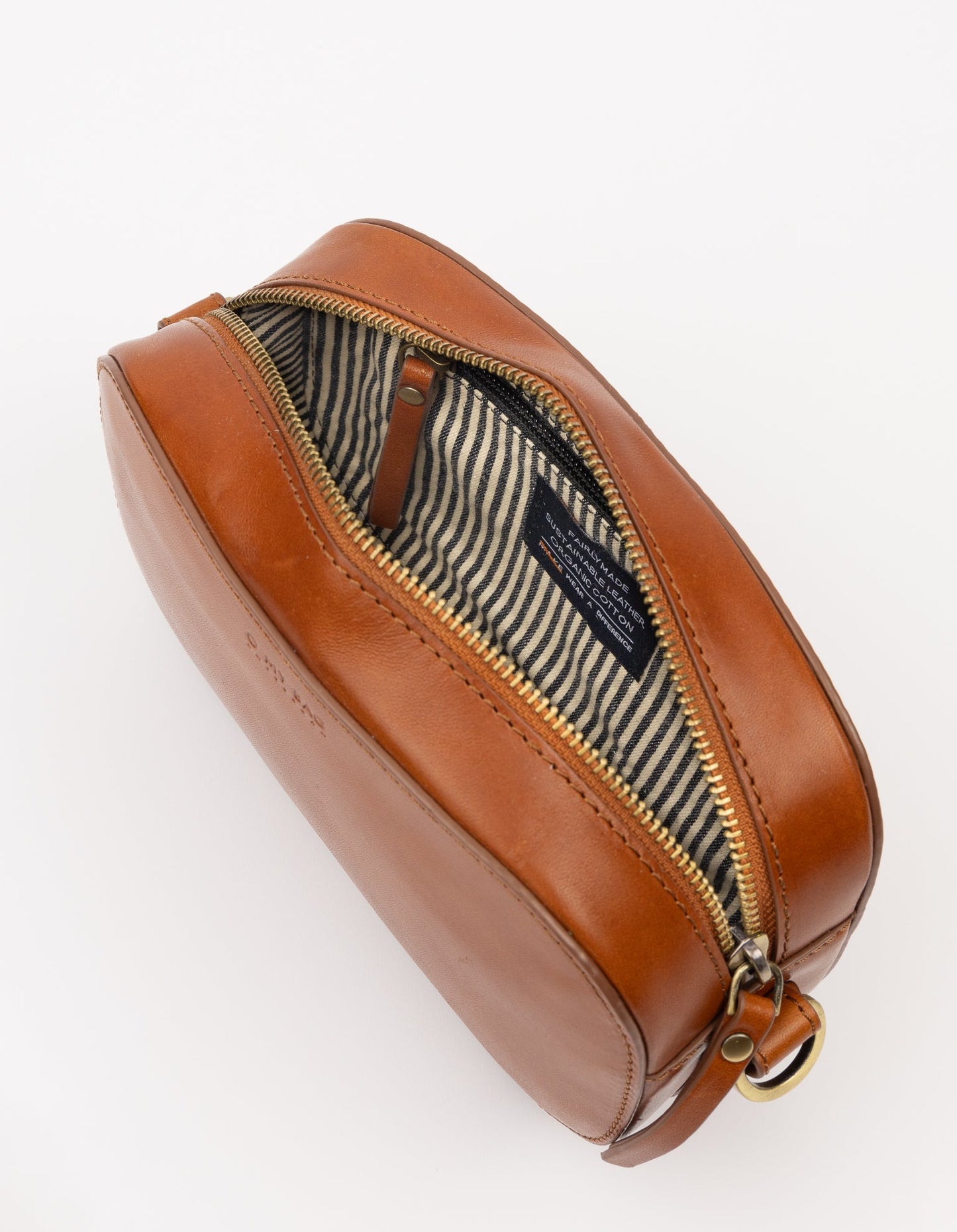 sac en cuir certifié | marron "maya - cognac classic leather"